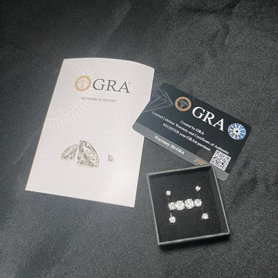 SIRIUS - Puces d'Oreilles - Moissanite VVS1 Argent 925 - Maison Brillance