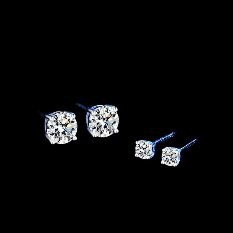 SIRIUS - Puces d'Oreilles - Moissanite VVS1 Argent 925 Maison Brillance 