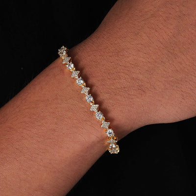 STURLYS - Bracelet Étoile 6mm - Or Jaune - Maison Brillance