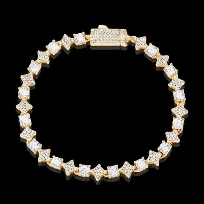 STURLYS - Bracelet Étoile 6mm - Or Jaune - Maison Brillance