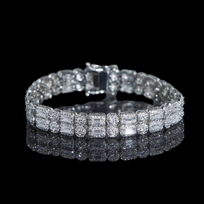 TOPYS - Bracelet de Tennis double 6mm - Or blanc - Maison Brillance