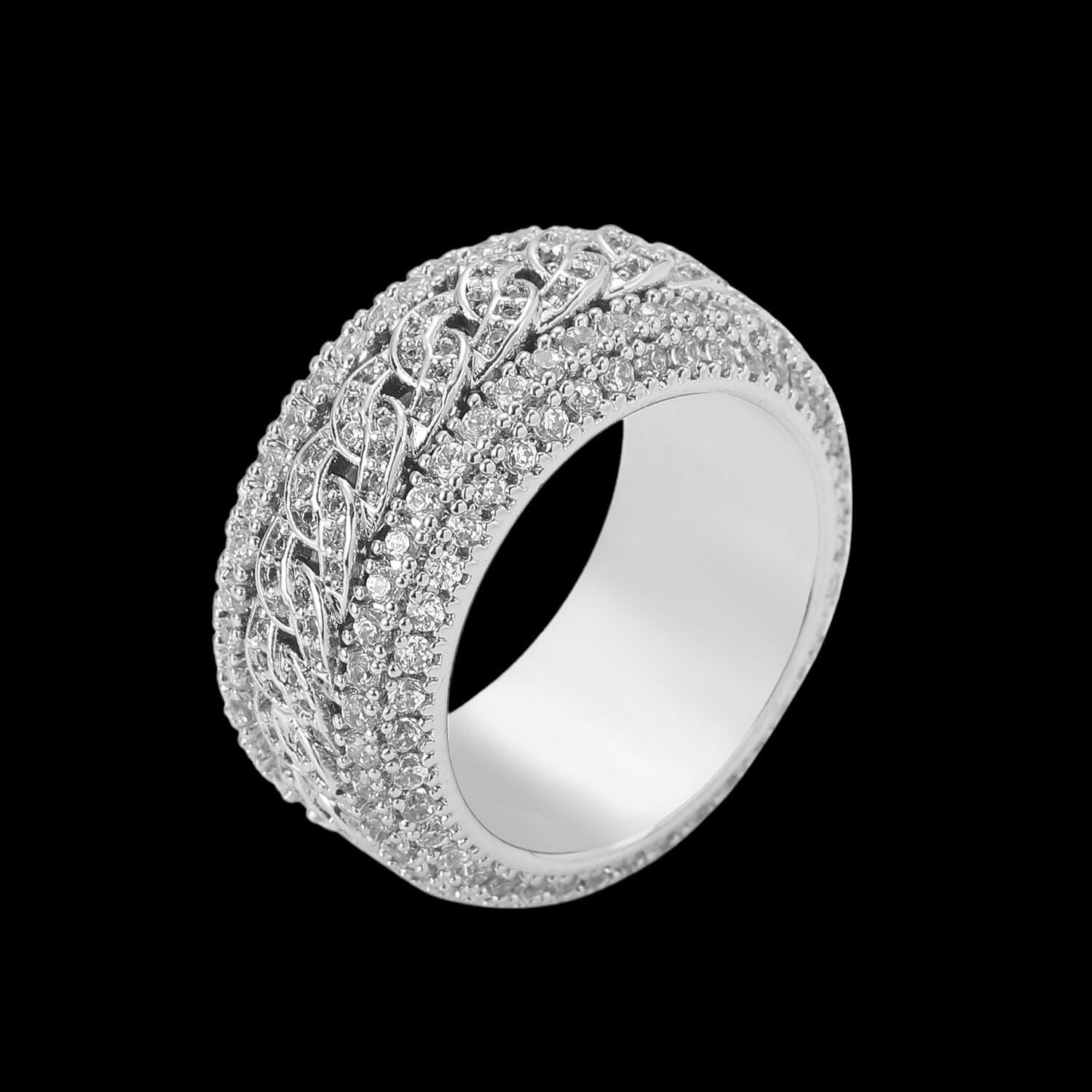 Tritox - Or blanc Bague Maison Brillance Argent 6 