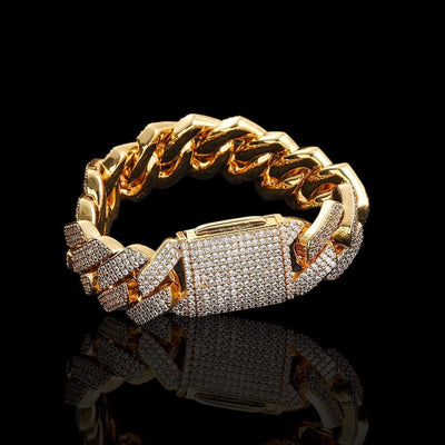 TYLAS - Chaîne Cubaine 2cm - Or - Maison Brillance