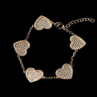 TYNOS - Bracelet Coeur - Or - Maison Brillance