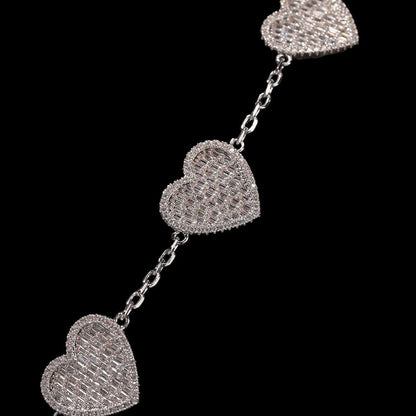 TYNOS - Bracelet Coeur - Or blanc - Maison Brillance