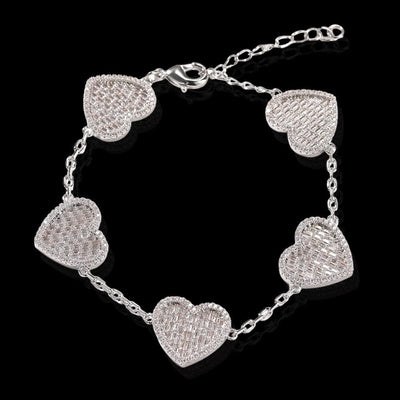 TYNOS - Bracelet Coeur - Or blanc - Maison Brillance