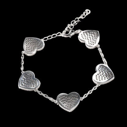TYNOS - Bracelet Coeur - Or blanc - Maison Brillance