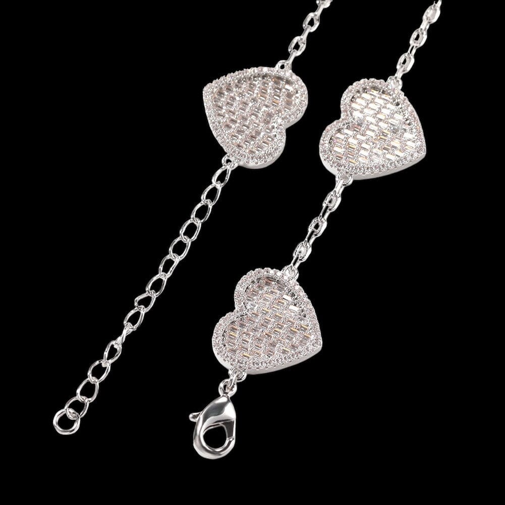 TYNOS - Bracelet Coeur - Or blanc - Maison Brillance