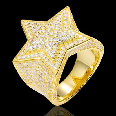 YROSA - Bague Étoile - Moissanite VVS1 Argent 925 - Maison Brillance