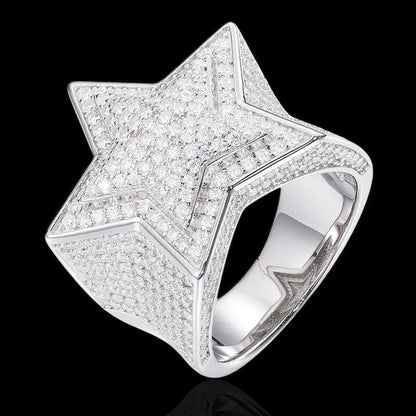 Yrosa - Moissanite VVS1 argent 925 Bague Maison Brillance Argent 6 